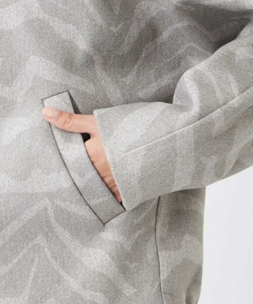 EVEX by KRIZIA / エヴェックス バイ クリツィア ノーカラージャケット | 【ウォッシャブル】ゼブラプリントウールライクジャージ—ブルゾン | 詳細5