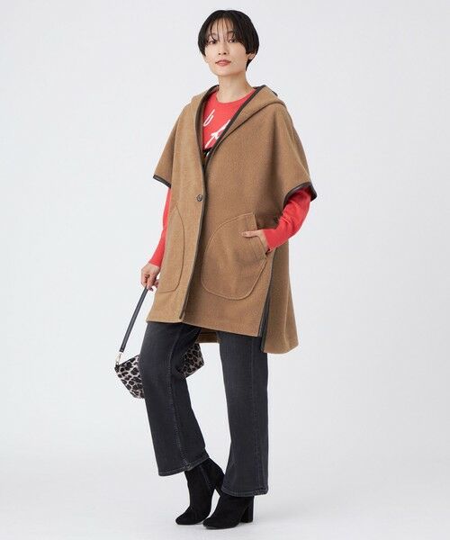 EVEX by KRIZIA / エヴェックス バイ クリツィア ダウンジャケット・ベスト | 【カタログ掲載】ウールライクニードルパンチケープジレ | 詳細1