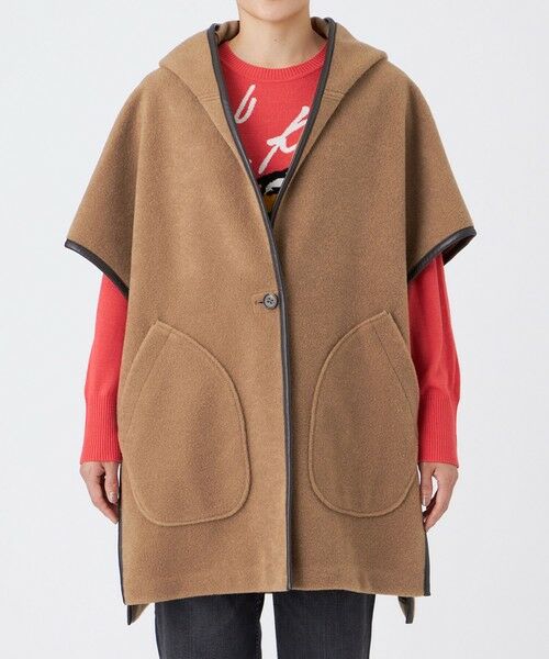 EVEX by KRIZIA / エヴェックス バイ クリツィア ダウンジャケット・ベスト | 【カタログ掲載】ウールライクニードルパンチケープジレ | 詳細2