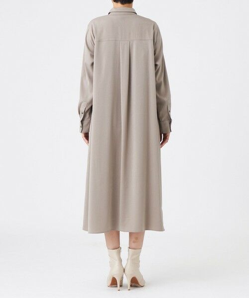 EVEX by KRIZIA / エヴェックス バイ クリツィア ロング・マキシ丈ワンピース | 【マシンウォッシャブル】【放電テープ付き】フィブリルライクサテンシャツワンピース | 詳細7