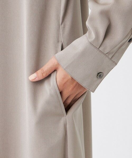 EVEX by KRIZIA / エヴェックス バイ クリツィア ロング・マキシ丈ワンピース | 【マシンウォッシャブル】【放電テープ付き】フィブリルライクサテンシャツワンピース | 詳細9