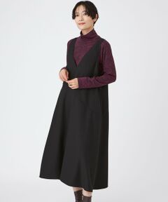 EVEX by KRIZIA / エヴェックス バイ クリツィア ロング・マキシ丈ワンピース | 【カタログ掲載】【マシンウォッシャブル】シャークツイードジャンパースカート