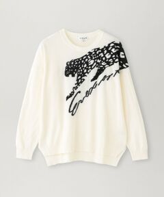 EVEX by KRIZIA / エヴェックス バイ クリツィア ニット・セーター | 【カタログ掲載品】【ウォッシャブル】ラメパンサーインターシャニット