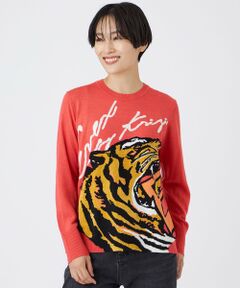 EVEX by KRIZIA / エヴェックス バイ クリツィア ニット・セーター | 【カタログ掲載】【ウォッシャブル】イニシャルタイガーインターシャニットプルオーバー