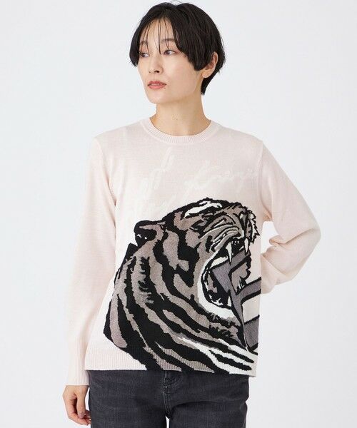 EVEX by KRIZIA/エヴェックス バイ クリツィア 【カタログ掲載】【ウォッシャブル】イニシャルタイガーインターシャニットプルオーバー オフホワイト1 40 EVEX by KRIZIA/エヴェックス バイ クリツィア 【カタログ掲載】【ウォッシャブル】イニシャルタイガーインターシャニットプルオーバー オフホワイト1 40