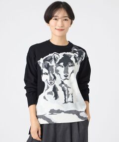 EVEX by KRIZIA / エヴェックス バイ クリツィア ニット・セーター | 【カタログ掲載】【ウォッシャブル】ウルフインターシャニットプルオーバー