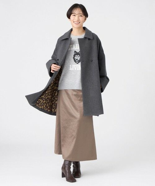 EVEX by KRIZIA / エヴェックス バイ クリツィア ニット・セーター | 【SANYO Style EDITION掲載】【ウォッシャブル】ウルフカレッジロゴニットプルオーバー | 詳細4