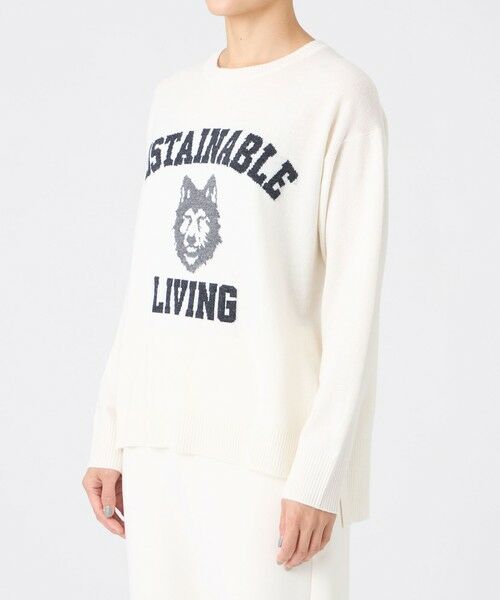 EVEX by KRIZIA / エヴェックス バイ クリツィア ニット・セーター | 【SANYO Style EDITION掲載】【ウォッシャブル】ウルフカレッジロゴニットプルオーバー | 詳細6