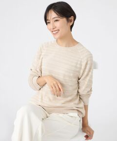 EVEX by KRIZIA / エヴェックス バイ クリツィア ニット・セーター | 【カタログ掲載】【ウォッシャブル】モールボーダーニットプルオーバー