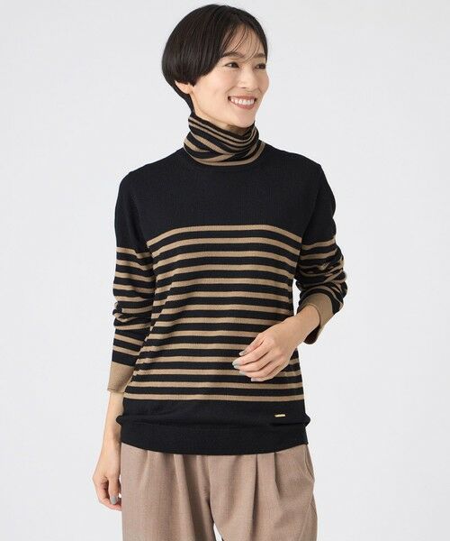 EVEX by KRIZIA/エヴェックス バイ クリツィア 【カタログ掲載】【ウォッシャブル】ダブルタートルネックニットプルオーバー ベージュ1 40 EVEX by KRIZIA/エヴェックス バイ クリツィア 【カタログ掲載】【ウォッシャブル】ダブルタートルネックニットプルオーバー ベージュ1 40