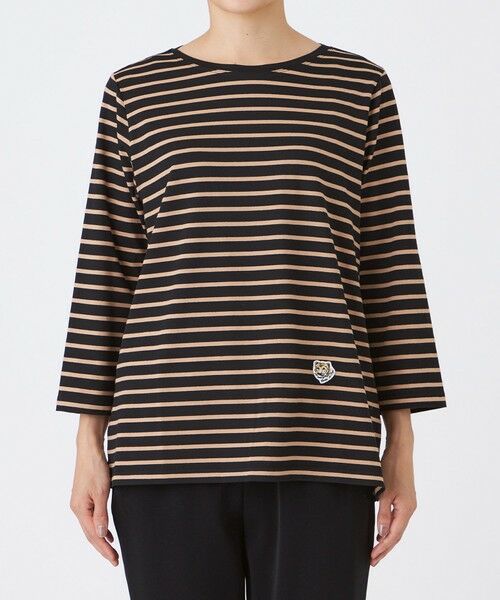 EVEX by KRIZIA / エヴェックス バイ クリツィア カットソー | 【ウォッシャブル】タイガーパッチボーダーカットソー | 詳細5