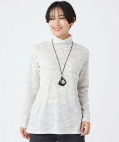 EVEX by KRIZIA / エヴェックス バイ クリツィア カットソー | 【ウォッシャブル】タイガープリントハイネックカットソー