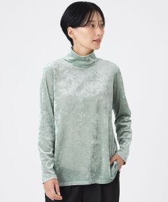 EVEX by KRIZIA / エヴェックス バイ クリツィア カットソー | 【マシンウォッシャブル】メッシュベロアハイネックプルオーバー