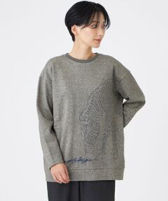 EVEX by KRIZIA / エヴェックス バイ クリツィア カットソー | 【ウォッシャブル】ゼブラモチーフラメスウェットプルオーバー