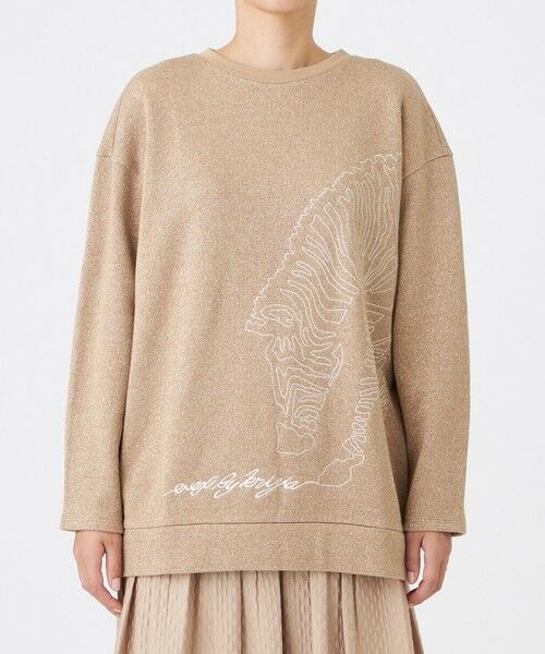 EVEX by KRIZIA / エヴェックス バイ クリツィア カットソー | 【ウォッシャブル】ゼブラモチーフラメスウェットプルオーバー | 詳細3