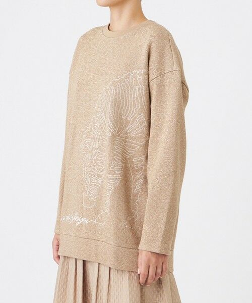 EVEX by KRIZIA / エヴェックス バイ クリツィア カットソー | 【ウォッシャブル】ゼブラモチーフラメスウェットプルオーバー | 詳細4