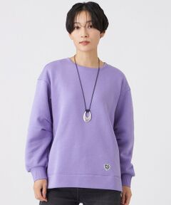 EVEX by KRIZIA / エヴェックス バイ クリツィア カットソー | 【カタログ掲載】【ウォッシャブル】タイガーパッチ裏起毛スウェット