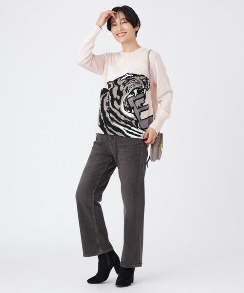 EVEX by KRIZIA / エヴェックス バイ クリツィア その他パンツ | 【カタログ掲載】【マシンウォッシャブル】ブラックデニムセミフレアパンツ | 詳細1