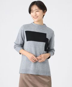 EVEX by KRIZIA / エヴェックス バイ クリツィア ニット・セーター | 【SANYO Style EDITION掲載】【ウォッシャブル】ブロッキングウールニットプルオーバー