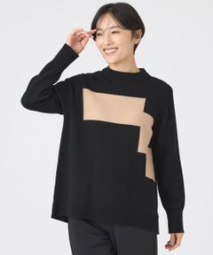 EVEX by KRIZIA / エヴェックス バイ クリツィア ニット・セーター | 【SANYO Style EDITION掲載】【ウォッシャブル】ブロッキングウールニットプルオーバー