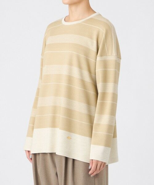 EVEX by KRIZIA / エヴェックス バイ クリツィア カットソー | 【ウォッシャブル】ウールジャカードジャージーボーダーカットソー | 詳細6