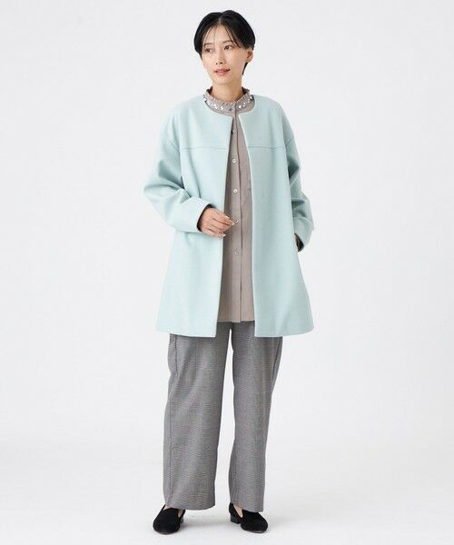 EVEX by KRIZIA / エヴェックス バイ クリツィア その他パンツ | 【カタログ掲載】【ウォッシャブル】ラメグレンチェックブラッシュドストレートパンツ | 詳細2