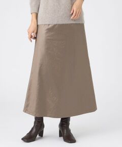 EVEX by KRIZIA / エヴェックス バイ クリツィア ロング・マキシ丈スカート | 【カタログ掲載】【マシンウォッシャブル】レザーライクサテンストレッチスカート