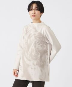 EVEX by KRIZIA / エヴェックス バイ クリツィア カットソー | 【ウォッシャブル】シャドープリントダンボールニットチュニックプルオーバー