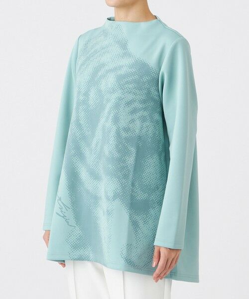 EVEX by KRIZIA / エヴェックス バイ クリツィア カットソー | 【ウォッシャブル】シャドープリントダンボールニットチュニックプルオーバー | 詳細5