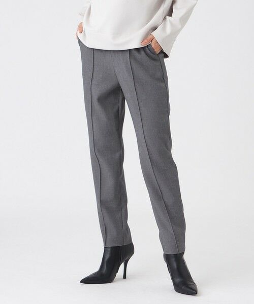 EVEX by KRIZIA / エヴェックス バイ クリツィア その他パンツ | 【マシンウォッシャブル】TRダブルクロスピンタックパンツ(ダークグレー)