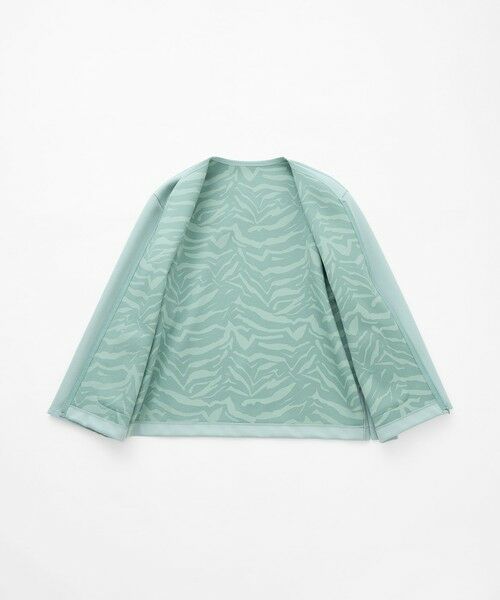 EVEX by KRIZIA / エヴェックス バイ クリツィア ノーカラージャケット | 【マシンウォッシャブル】ゼブラプリントダンボールニットコーディガン | 詳細8