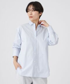 EVEX by KRIZIA / エヴェックス バイ クリツィア シャツ・ブラウス | 【ウォッシャブル】コットンブレンドストライプシャツ