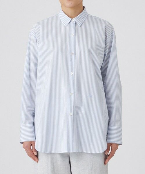 EVEX by KRIZIA / エヴェックス バイ クリツィア シャツ・ブラウス | 【ウォッシャブル】コットンブレンドストライプシャツ | 詳細3
