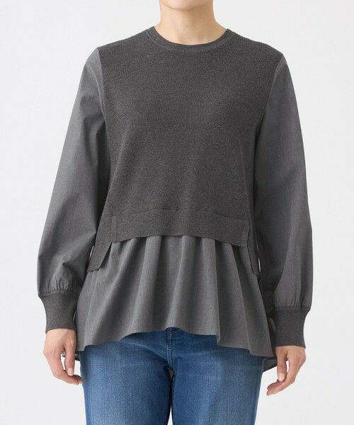 EVEX by KRIZIA / エヴェックス バイ クリツィア ニット・セーター | 【ウォッシャブル】シャツコンビニットプルオーバー | 詳細3