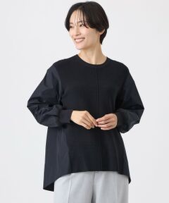 EVEX by KRIZIA / エヴェックス バイ クリツィア ニット・セーター | 【ウォッシャブル】タフタコンビニットプルオーバー