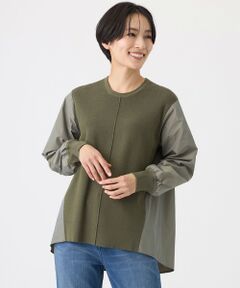 EVEX by KRIZIA / エヴェックス バイ クリツィア ニット・セーター | 【ウォッシャブル】タフタコンビニットプルオーバー