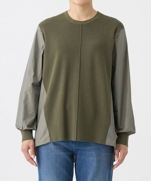 EVEX by KRIZIA / エヴェックス バイ クリツィア ニット・セーター | 【ウォッシャブル】タフタコンビニットプルオーバー | 詳細4