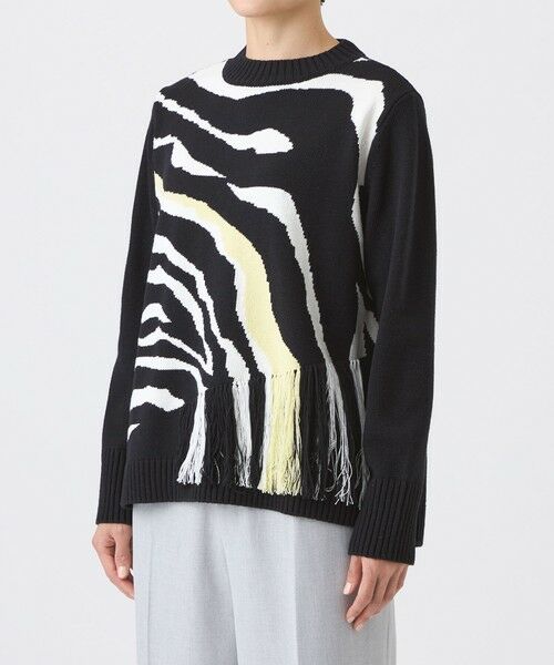 EVEX by KRIZIA / エヴェックス バイ クリツィア ニット・セーター | 【ウォッシャブル】ウェーブゼブラインターシャニットプルオーバー | 詳細3