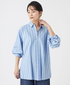EVEX by KRIZIA / エヴェックス バイ クリツィア シャツ・ブラウス | 【カタログ掲載・ウォッシャブル】ハイゲージストライプジャージーシャツ