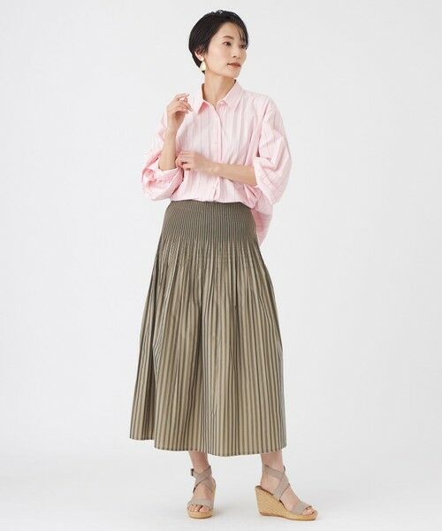 EVEX by KRIZIA / エヴェックス バイ クリツィア シャツ・ブラウス | 【カタログ掲載・ウォッシャブル】ハイゲージストライプジャージーシャツ | 詳細1