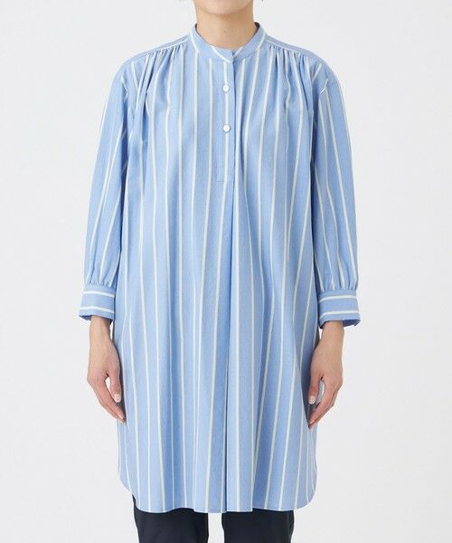 EVEX by KRIZIA / エヴェックス バイ クリツィア シャツ・ブラウス | 【カタログ掲載・ウォッシャブル】ハイゲージストライプジャージーチュニックブラウス | 詳細3