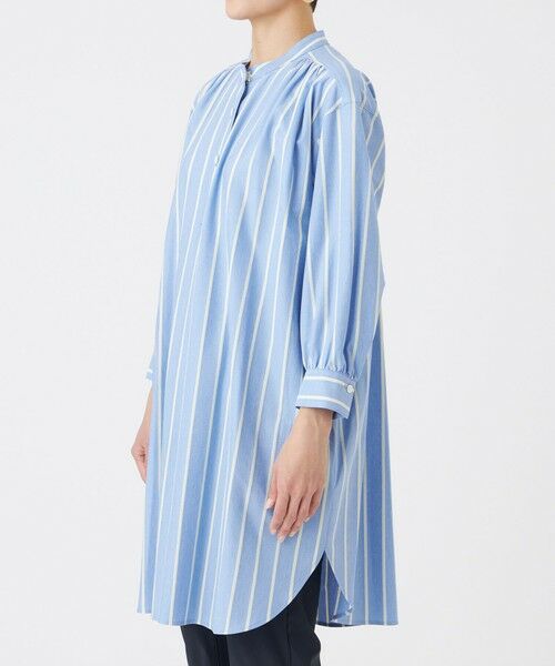 EVEX by KRIZIA / エヴェックス バイ クリツィア シャツ・ブラウス | 【カタログ掲載・ウォッシャブル】ハイゲージストライプジャージーチュニックブラウス | 詳細4