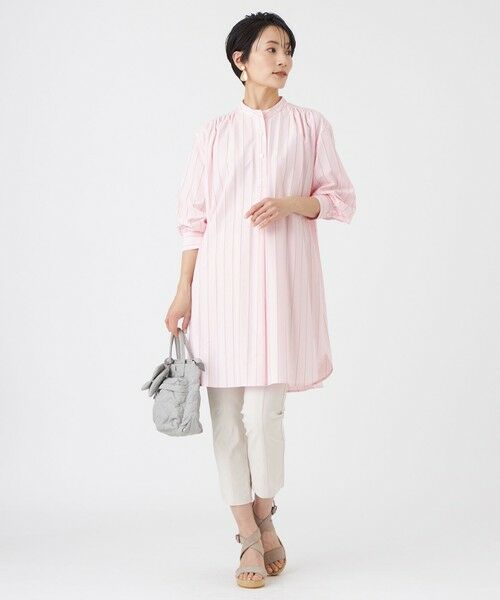 EVEX by KRIZIA / エヴェックス バイ クリツィア シャツ・ブラウス | 【カタログ掲載・ウォッシャブル】ハイゲージストライプジャージーチュニックブラウス | 詳細1