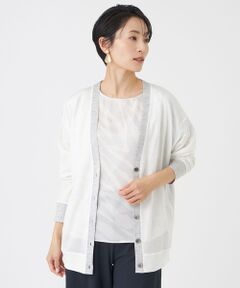 EVEX by KRIZIA / エヴェックス バイ クリツィア カットソー | 【接触冷感・ウォッシャブル】ハイゲージ天竺Vネックカーディガン