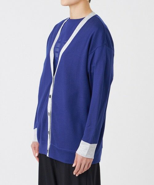 EVEX by KRIZIA / エヴェックス バイ クリツィア カットソー | 【接触冷感・ウォッシャブル】ハイゲージ天竺Vネックカーディガン | 詳細4