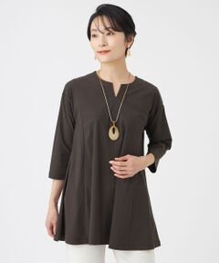 EVEX by KRIZIA / エヴェックス バイ クリツィア カットソー | 【接触冷感・マシンウォッシャブル】ハイゲージメリルハイテンションチニックカットソー