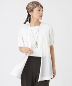 【接触冷感・ウォッシャブル】ハイゲージ天竺ジレ