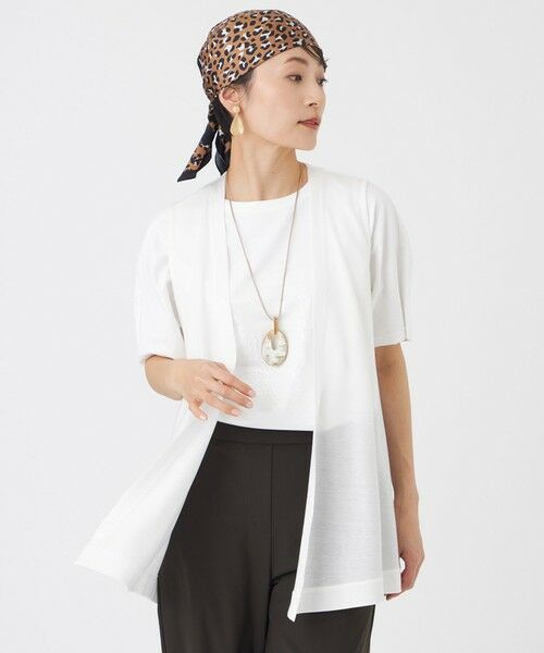 EVEX by KRIZIA / エヴェックス バイ クリツィア カットソー | 【接触冷感・ウォッシャブル】ハイゲージ天竺ジレ（オフホワイト1）