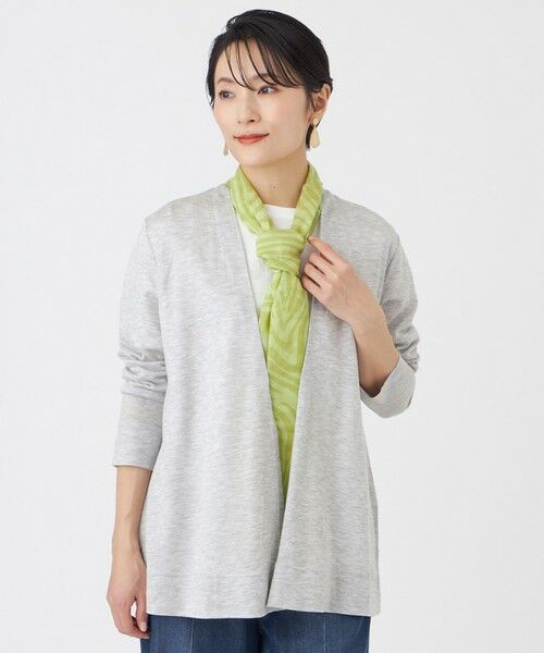 EVEX by KRIZIA / エヴェックス バイ クリツィア カットソー | 【接触冷感・ウォッシャブル】ハイゲージ天竺カーディガン（グレー3）