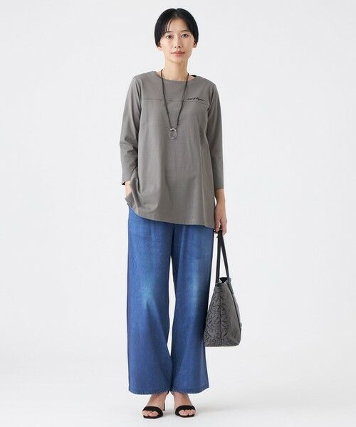 EVEX by KRIZIA / エヴェックス バイ クリツィア その他パンツ | 【カタログ掲載・接触冷感・吸水速乾・着用じわ防止・マシンウォッシャブル】ストレッチプリントデニムパンツ | 詳細4